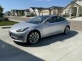 Silver Metallic 2018 Tesla Model 3 Long Range Exterior