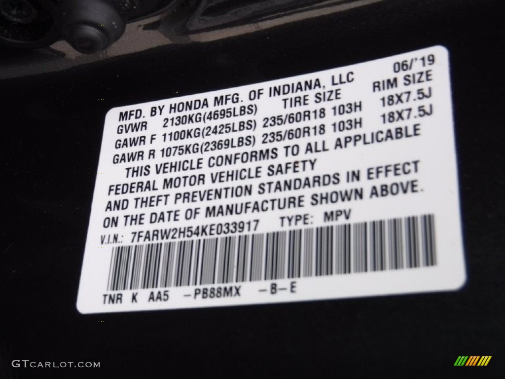 2019 CR-V EX AWD - Gunmetal Metallic / Gray photo #34