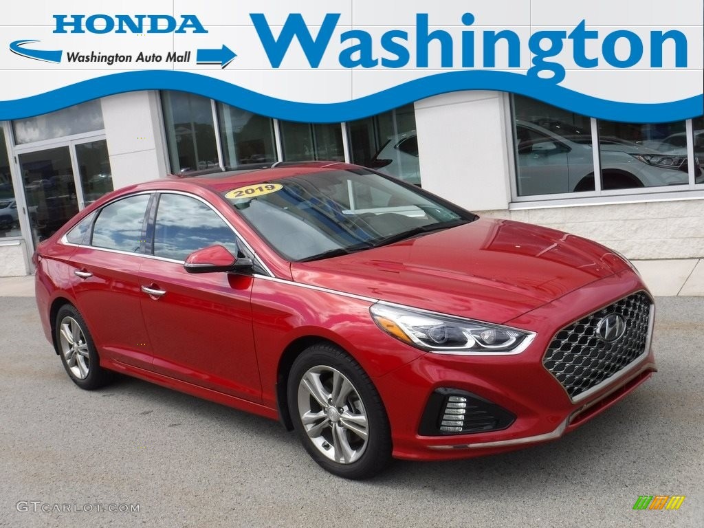 2019 Sonata Limited - Scarlet Red / Gray photo #1