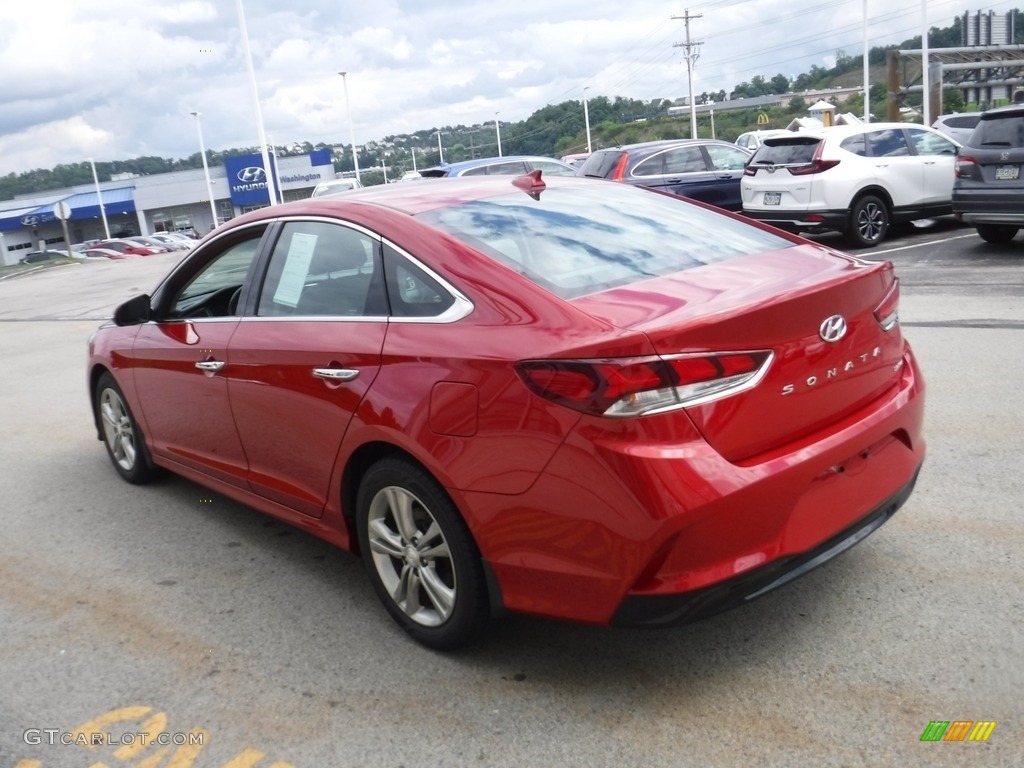 2019 Sonata Limited - Scarlet Red / Gray photo #9