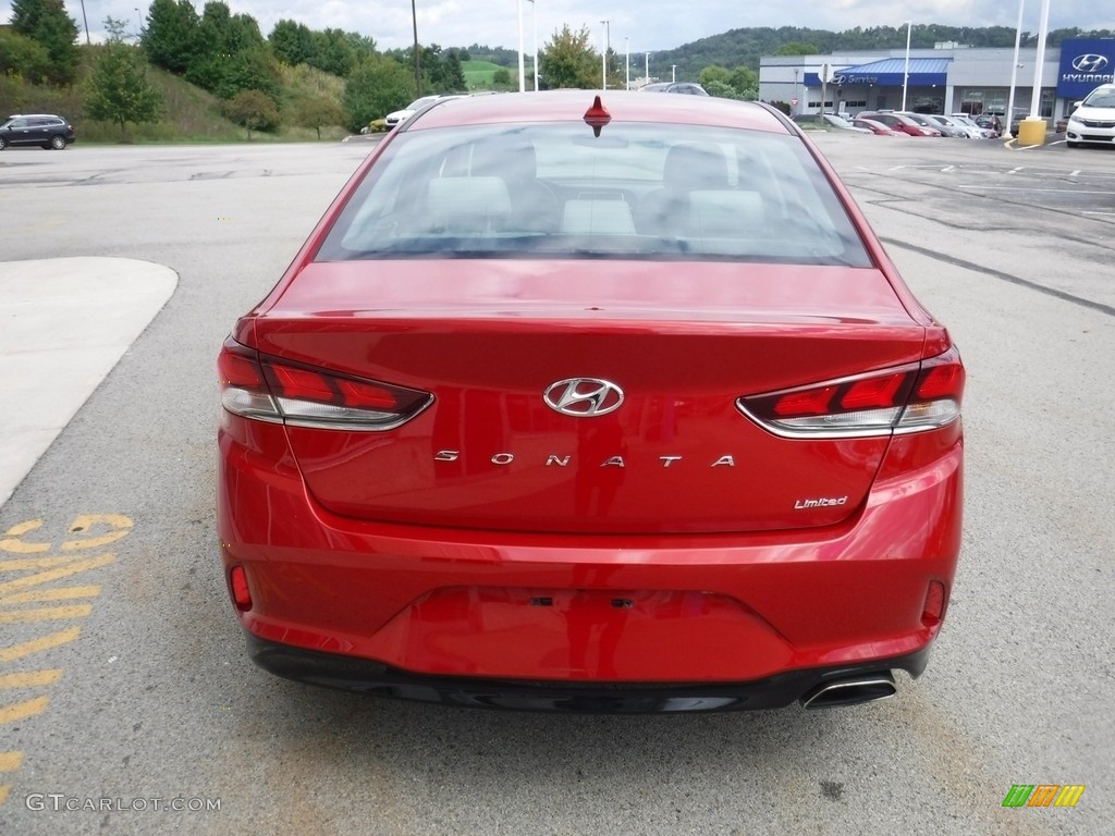 2019 Sonata Limited - Scarlet Red / Gray photo #10