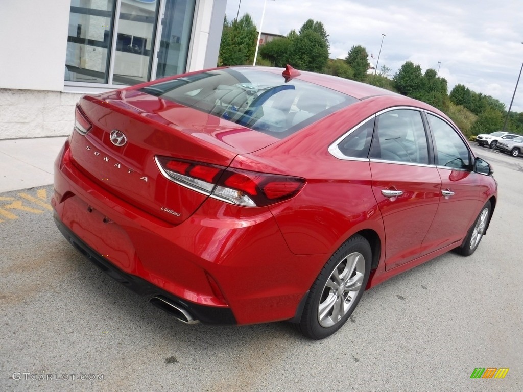 2019 Sonata Limited - Scarlet Red / Gray photo #11