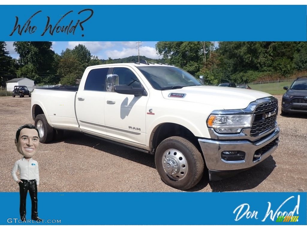 2021 3500 Limited Crew Cab 4x4 - Pearl White / Indigo/Frost photo #1