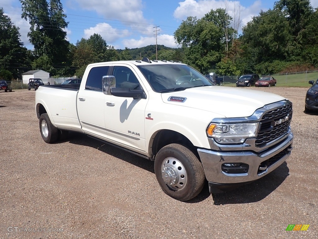 Pearl White 2021 Ram 3500 Limited Crew Cab 4x4 Exterior Photo #144876194