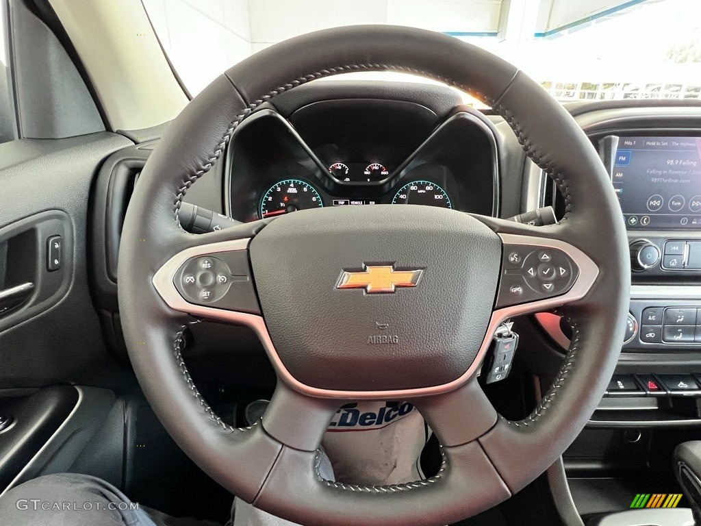 2022 Chevrolet Colorado LT Extended Cab Jet Black Steering Wheel Photo #144876317