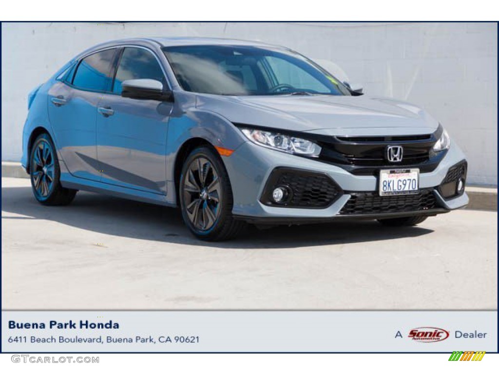 2019 Civic EX Hatchback - Sonic Gray Pearl / Black photo #1