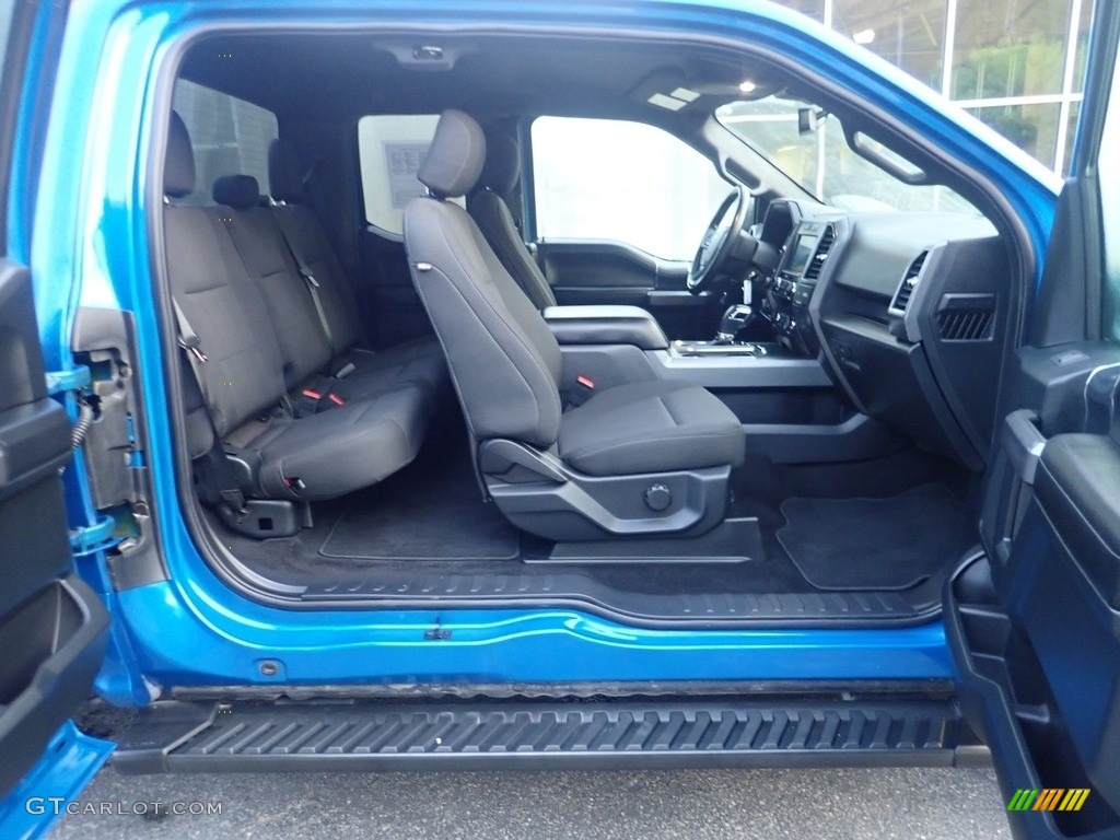 Black Interior 2019 Ford F150 XLT Sport SuperCab 4x4 Photo #144877904