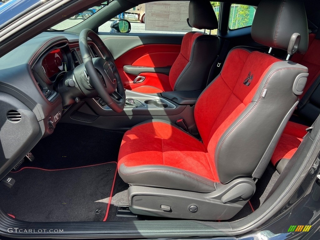 Ruby Red/Black Interior 2022 Dodge Challenger R/T Scat Pack Shaker Widebody Photo #144879290