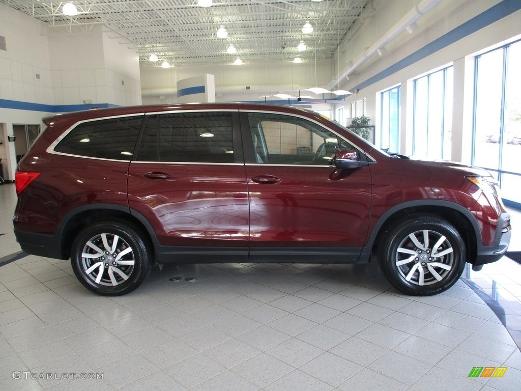 2021 Pilot EX-L AWD - Deep Scarlet Pearl / Beige photo #4
