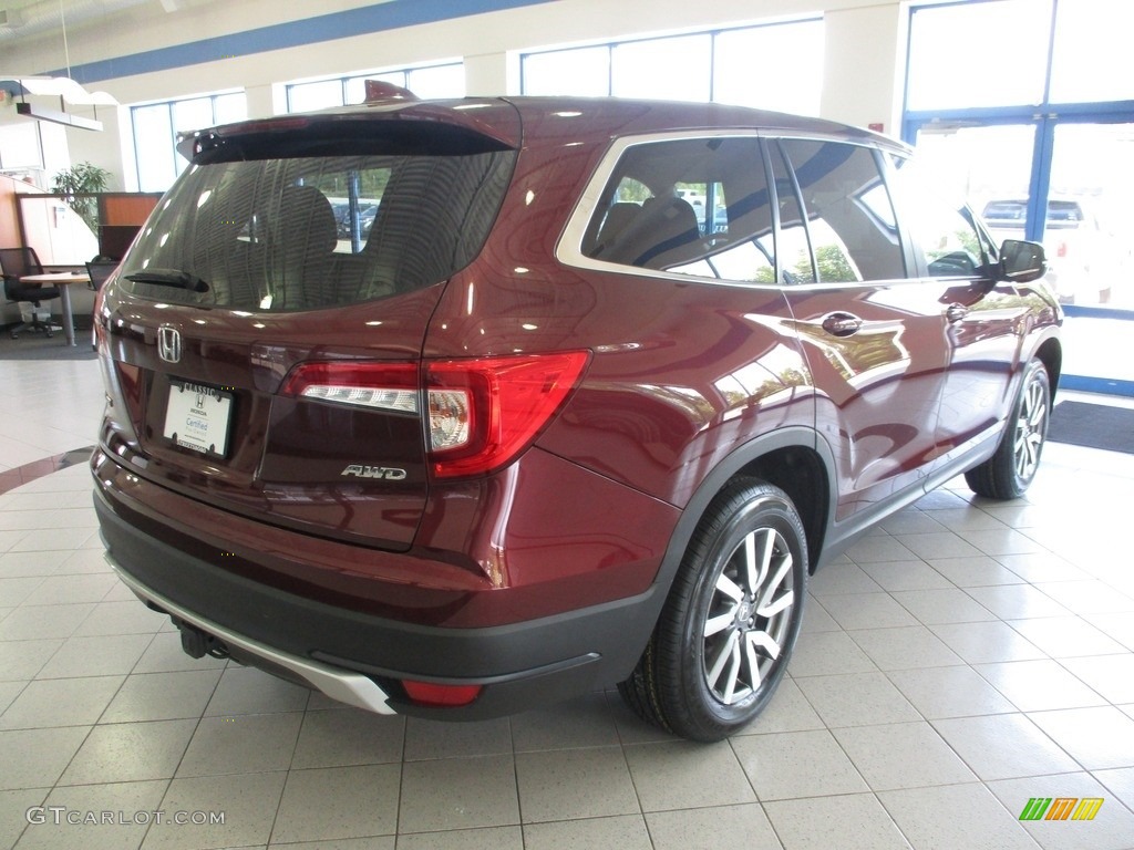 2021 Pilot EX-L AWD - Deep Scarlet Pearl / Beige photo #7