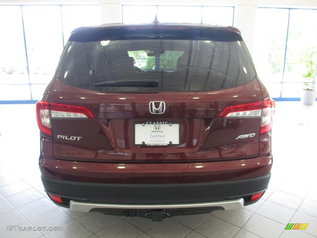 2021 Pilot EX-L AWD - Deep Scarlet Pearl / Beige photo #8