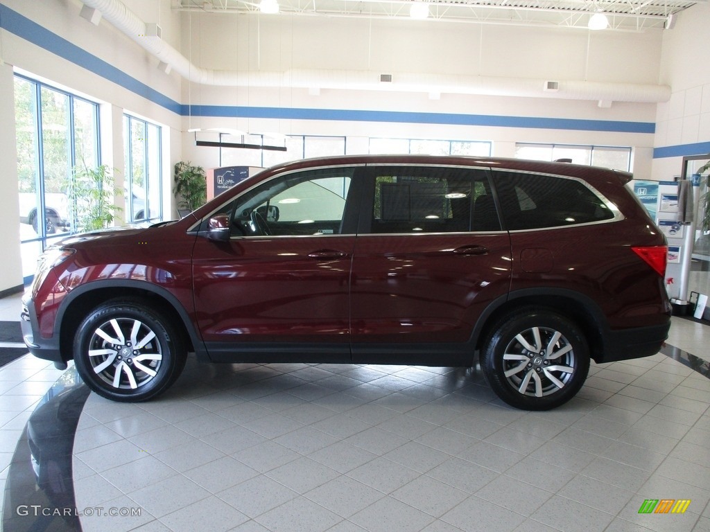 2021 Pilot EX-L AWD - Deep Scarlet Pearl / Beige photo #10