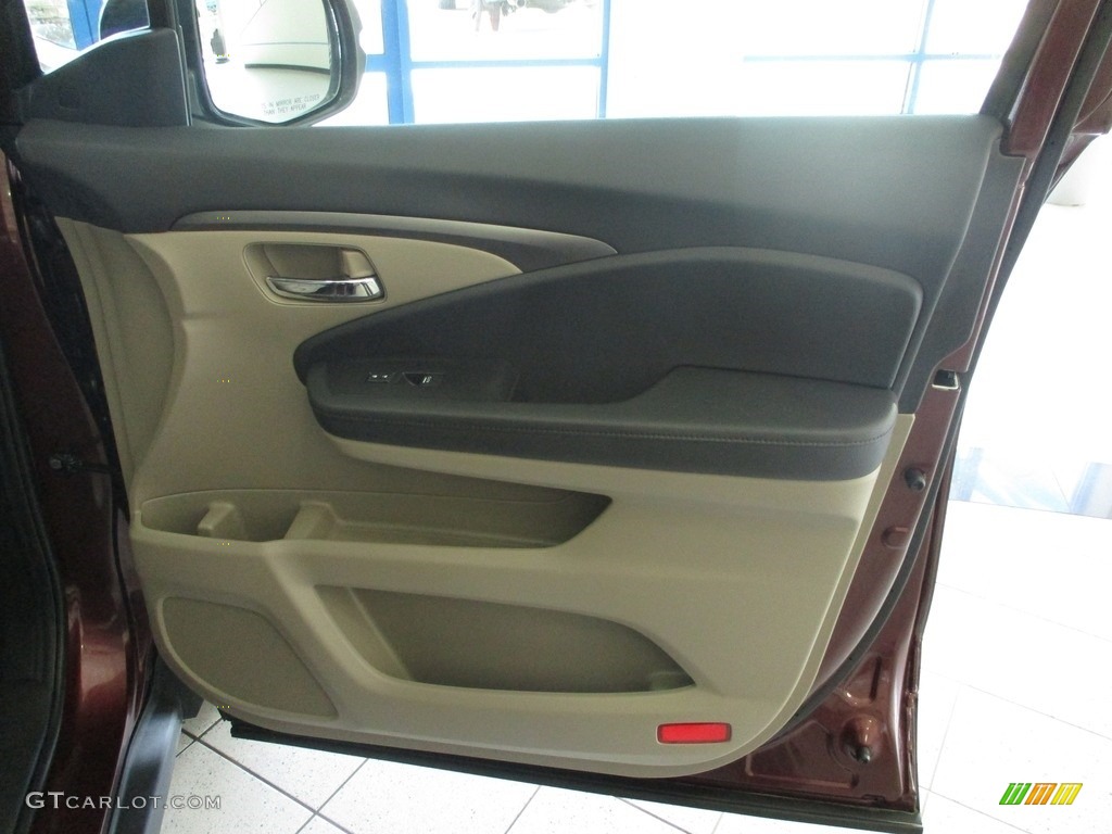 2021 Pilot EX-L AWD - Deep Scarlet Pearl / Beige photo #14