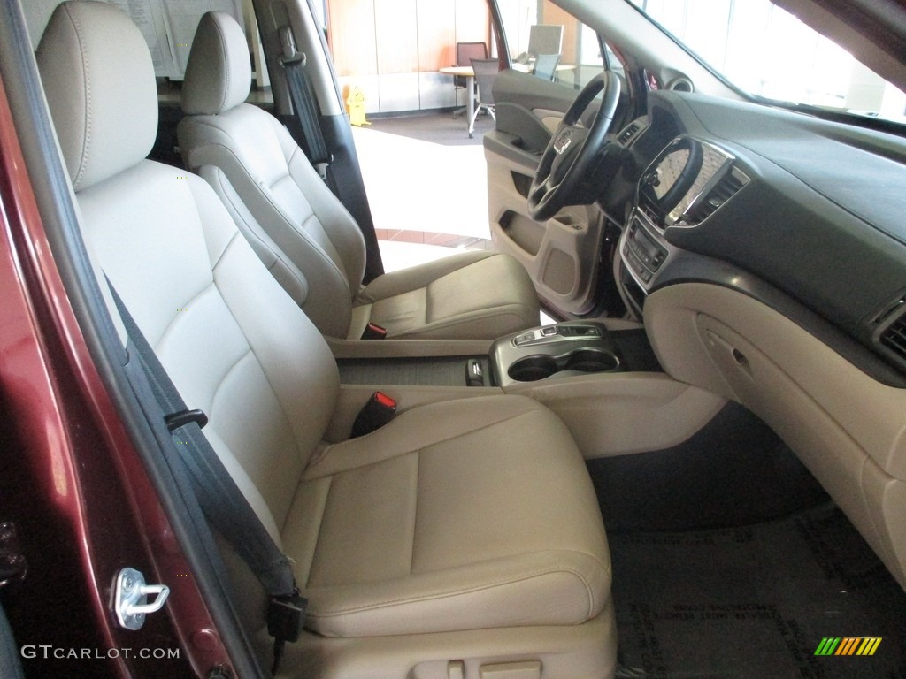 2021 Pilot EX-L AWD - Deep Scarlet Pearl / Beige photo #16