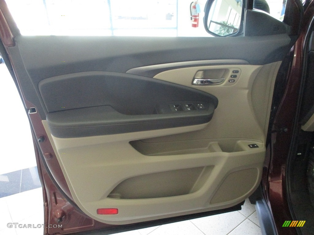 2021 Pilot EX-L AWD - Deep Scarlet Pearl / Beige photo #28