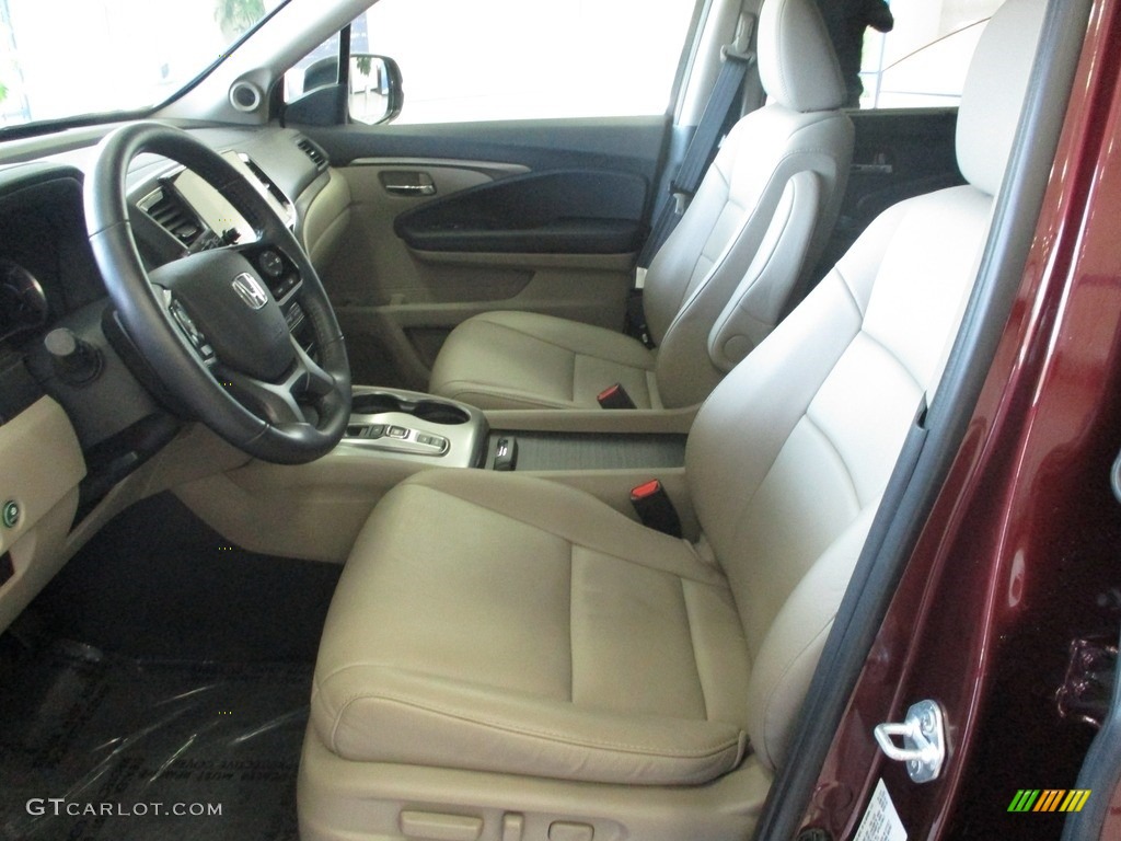 2021 Pilot EX-L AWD - Deep Scarlet Pearl / Beige photo #30