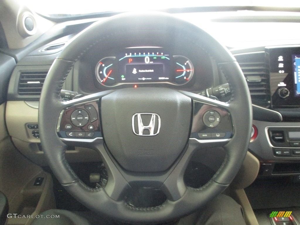 2021 Pilot EX-L AWD - Deep Scarlet Pearl / Beige photo #33