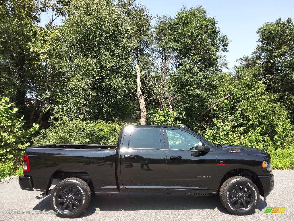 Diamond Black Crystal Pearl 2022 Ram 2500 Big Horn Crew Cab Night Edition 4x4 Exterior Photo #144881885