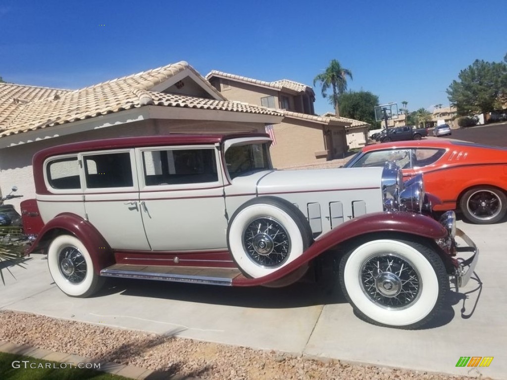 Dusty Gray/Maroon 1931 Cadillac V-12 Series 370 Fisher Limousine Exterior Photo #144882821