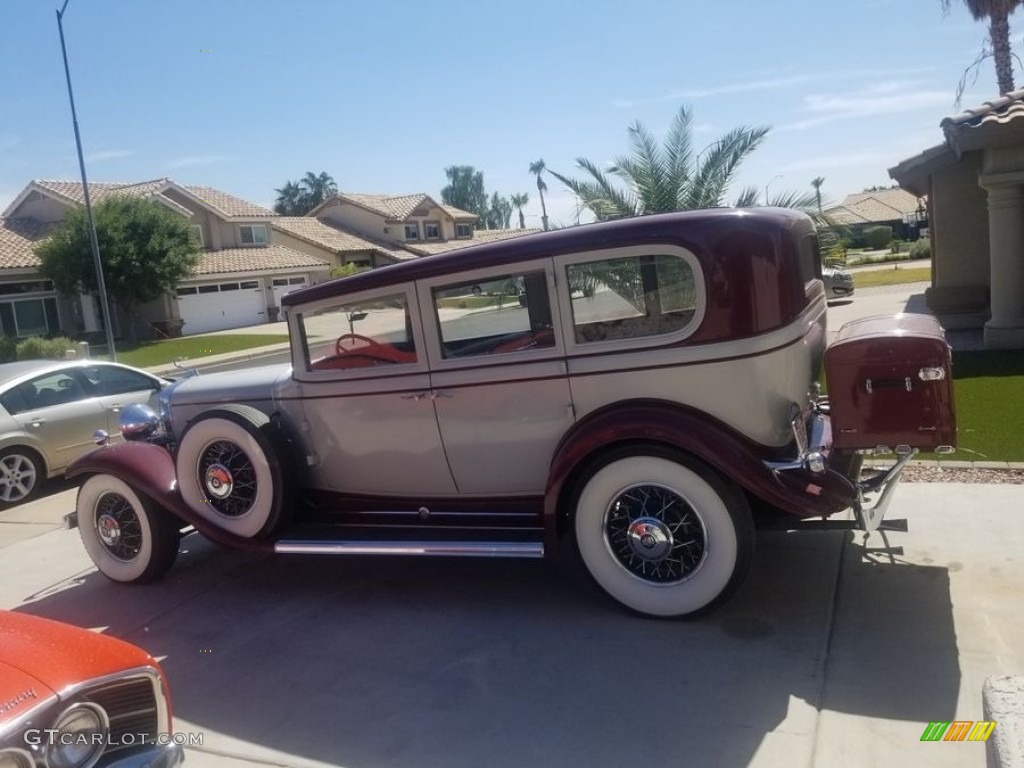 Dusty Gray/Maroon 1931 Cadillac V-12 Series 370 Fisher Limousine Exterior Photo #144882851