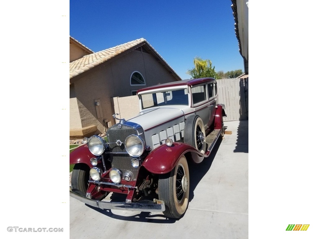 Dusty Gray/Maroon 1931 Cadillac V-12 Series 370 Fisher Limousine Exterior Photo #144882875