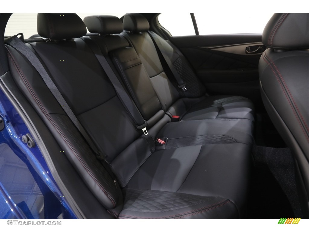 2020 Infiniti Q50 3.0t Red Sport 400 AWD Rear Seat Photo #144882962