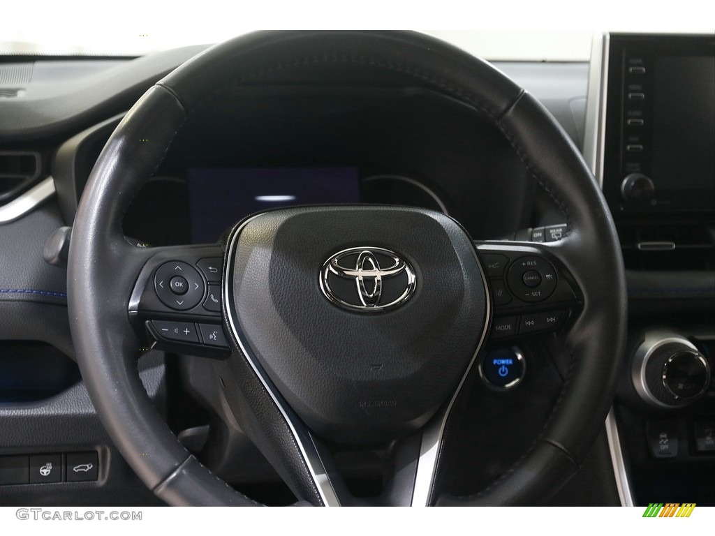 2021 Toyota RAV4 XSE AWD Hybrid Black Steering Wheel Photo #144884572