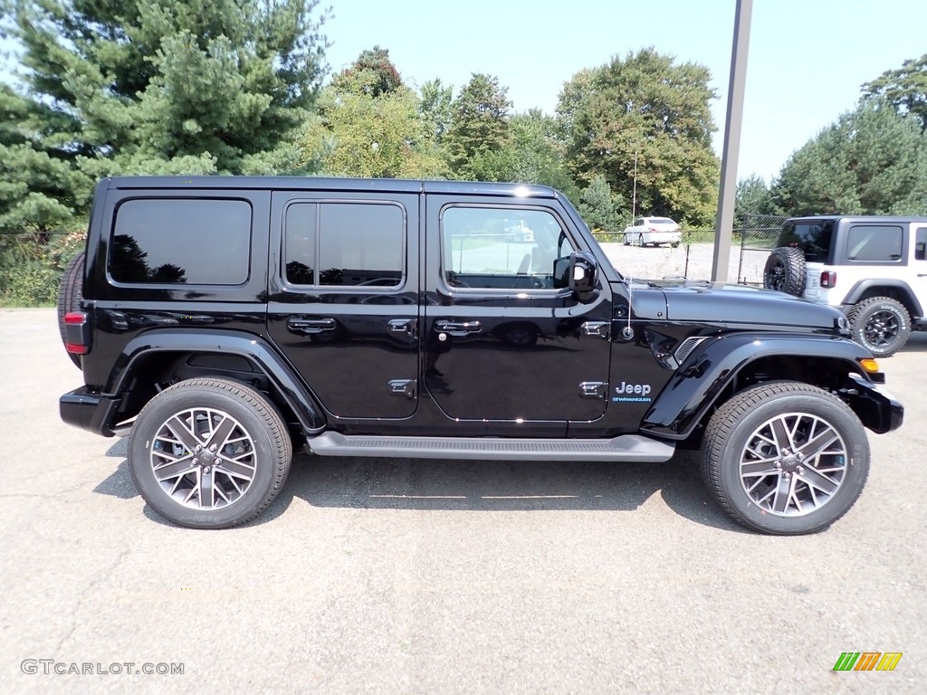 Black 2023 Jeep Wrangler Unlimited High Altitude 4XE Hybrid Exterior Photo #144885901