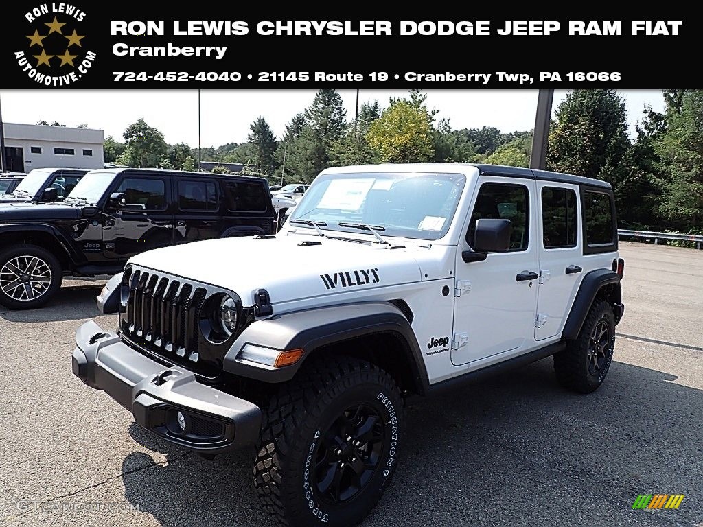 2023 Wrangler Unlimited Willys 4x4 - Bright White / Black photo #1