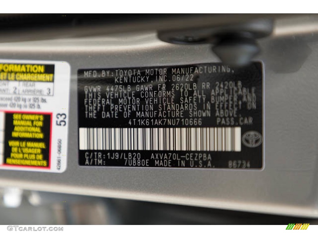 2022 Camry XSE - Celestial Silver Metallic / Black photo #40