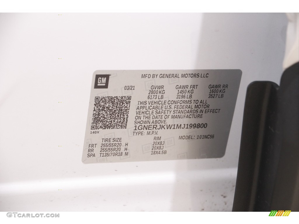 2021 Traverse RS - Iridescent Pearl Tricoat / Jet Black photo #24