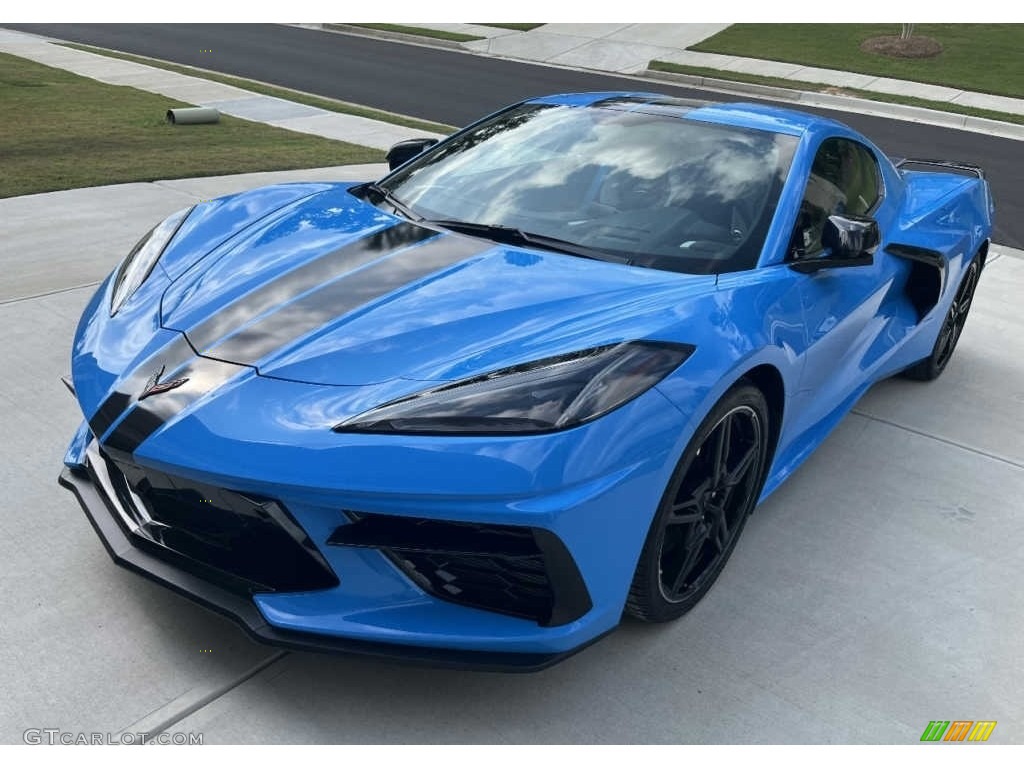 Elkhart Lake Blue Metallic 2022 Chevrolet Corvette Stingray Coupe Exterior Photo #144888418