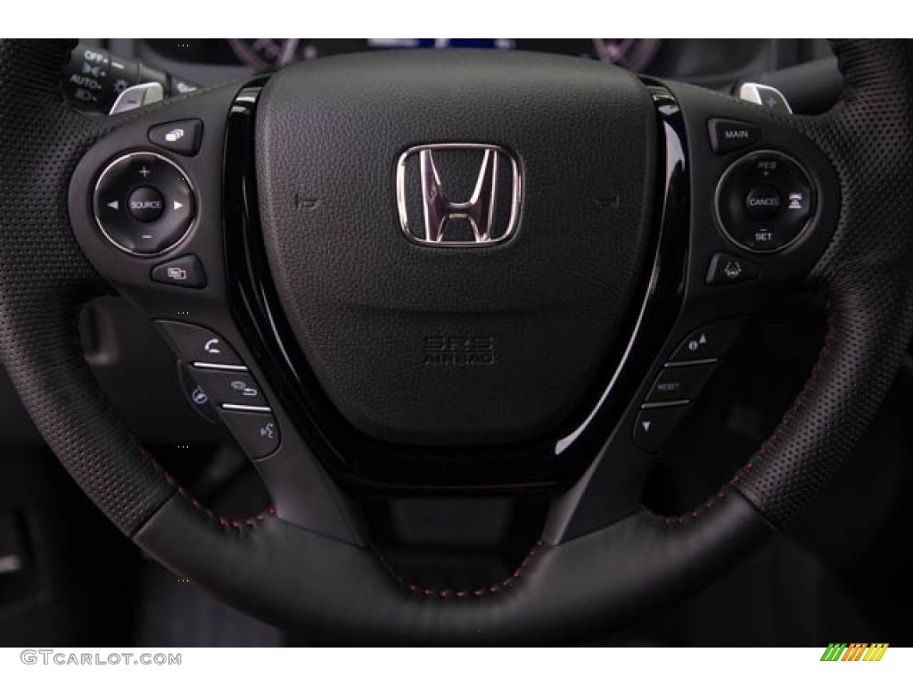 2023 Honda Ridgeline Black Edition AWD Black Steering Wheel Photo #144888490