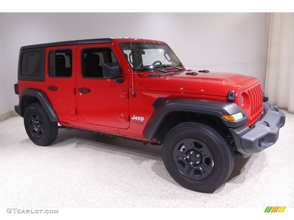 2021 Wrangler Unlimited Sport 4x4 - Firecracker Red / Black photo #1