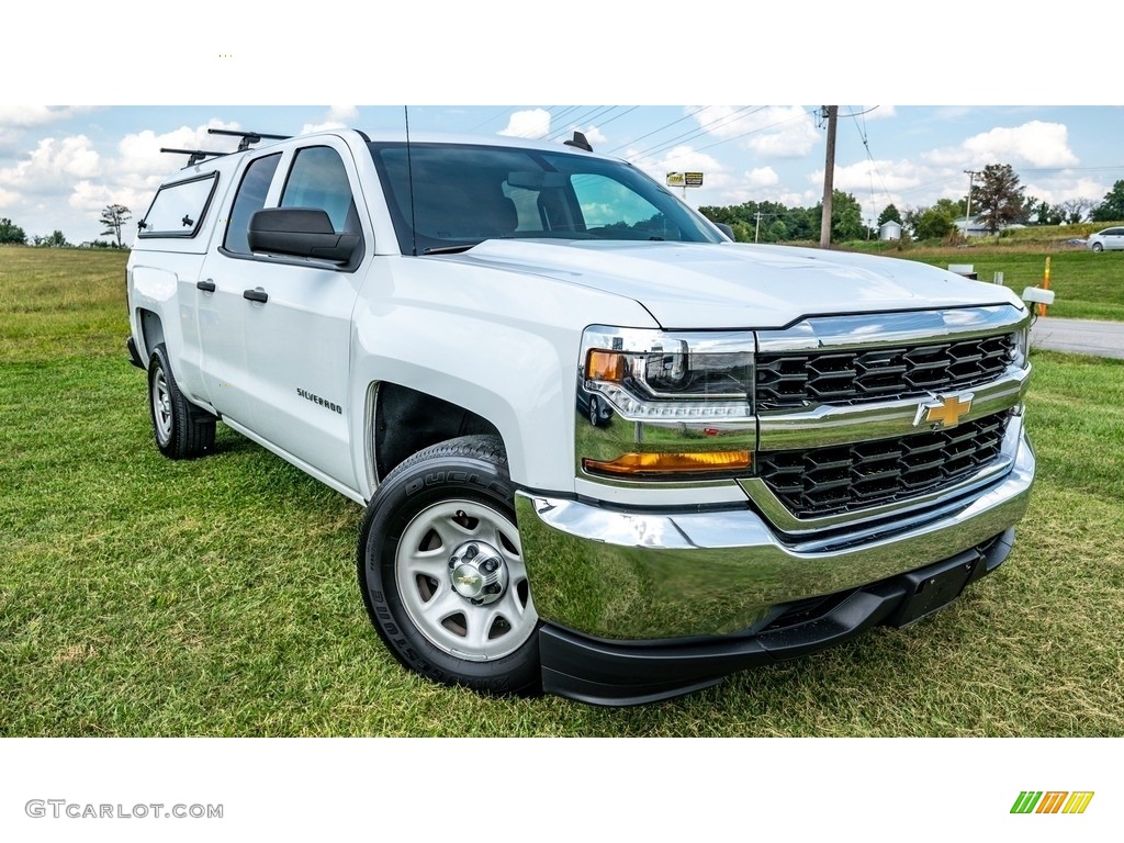2017 Silverado 1500 WT Double Cab - Summit White / Dark Ash/Jet Black photo #1