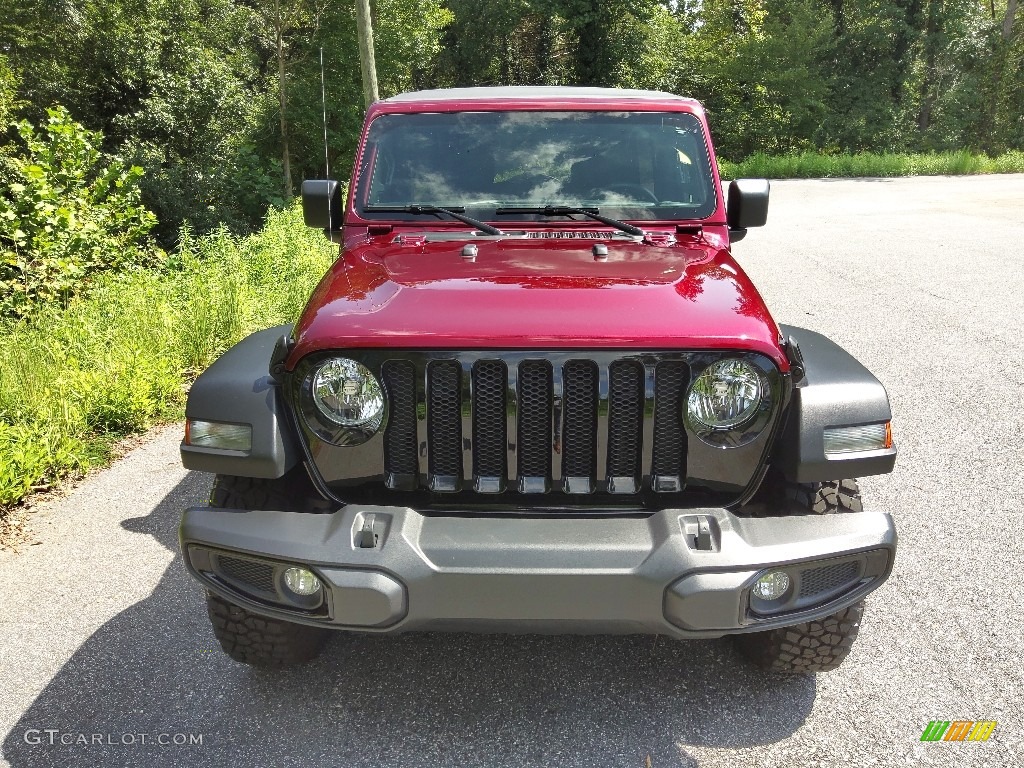2021 Wrangler Unlimited Willys 4x4 - Snazzberry Pearl / Black photo #3