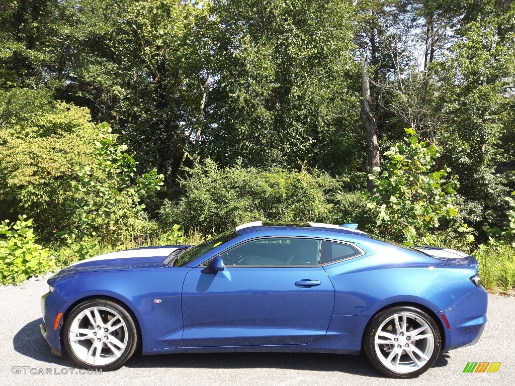 Riverside Blue Metallic 2019 Chevrolet Camaro LT Coupe Exterior Photo #144894880