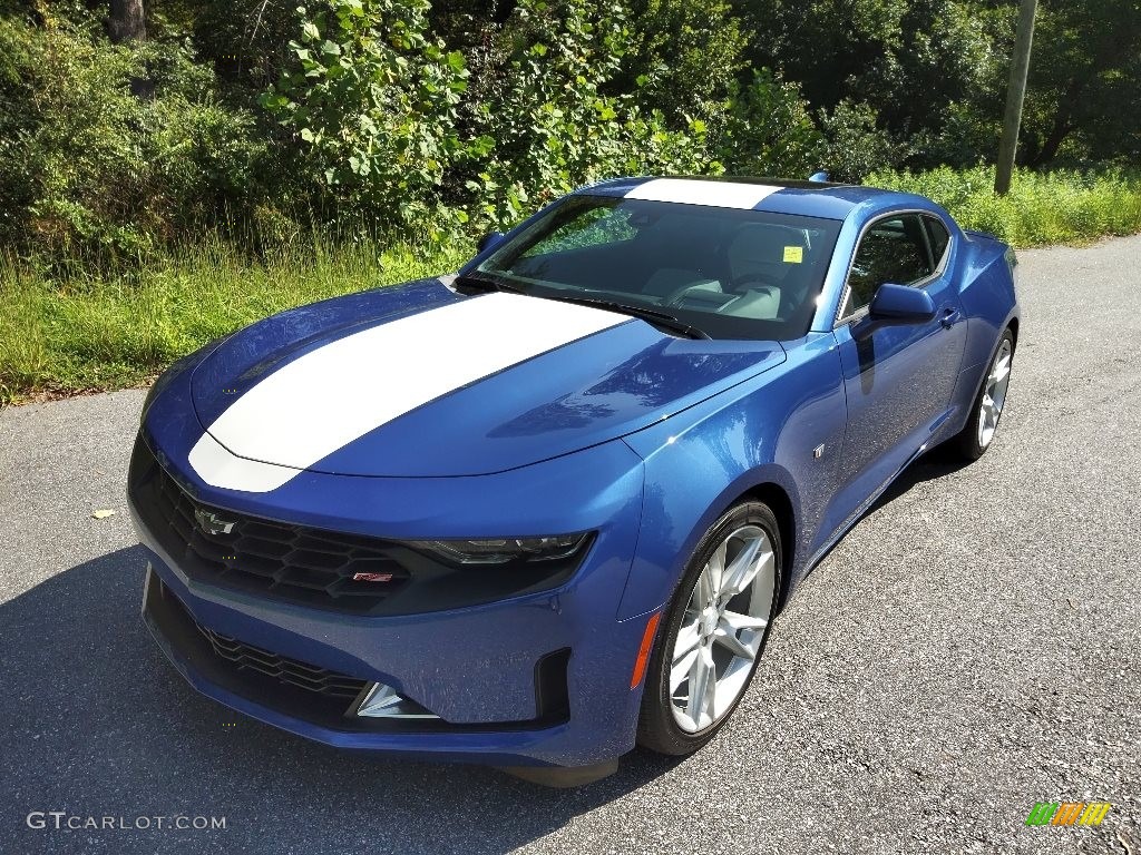 2019 Camaro LT Coupe - Riverside Blue Metallic / Ceramic White photo #2