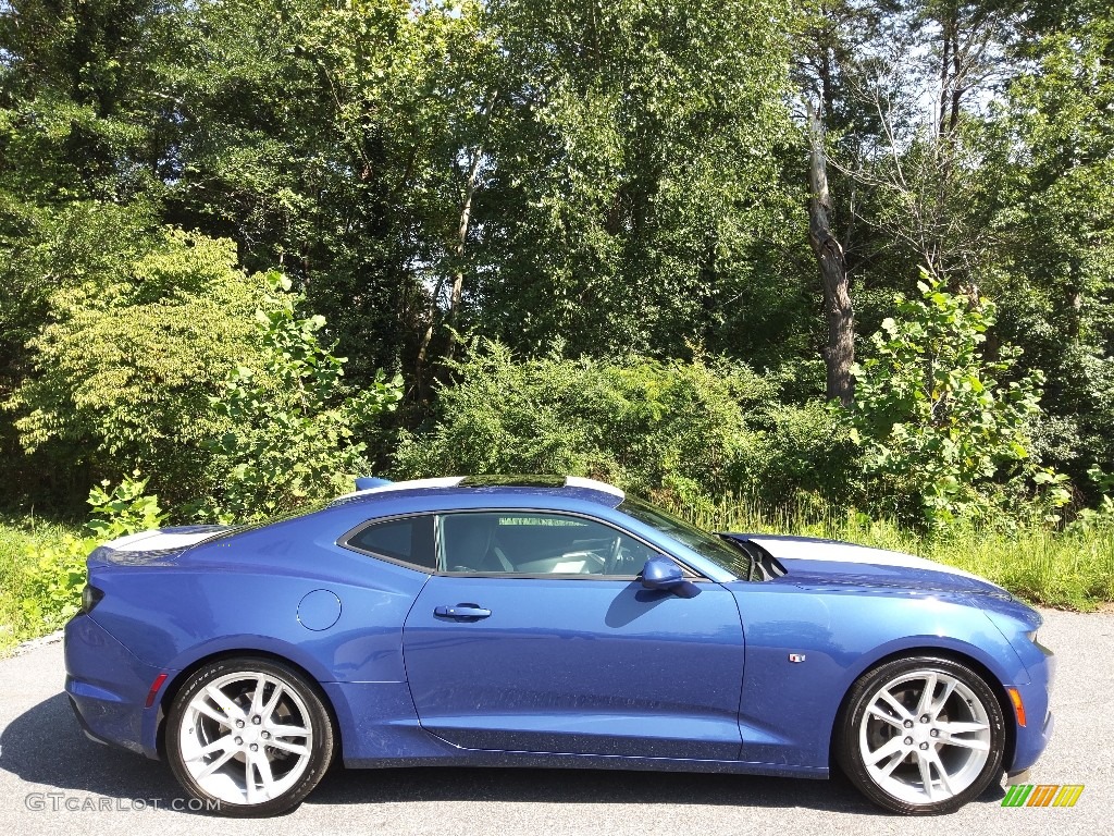 2019 Camaro LT Coupe - Riverside Blue Metallic / Ceramic White photo #6