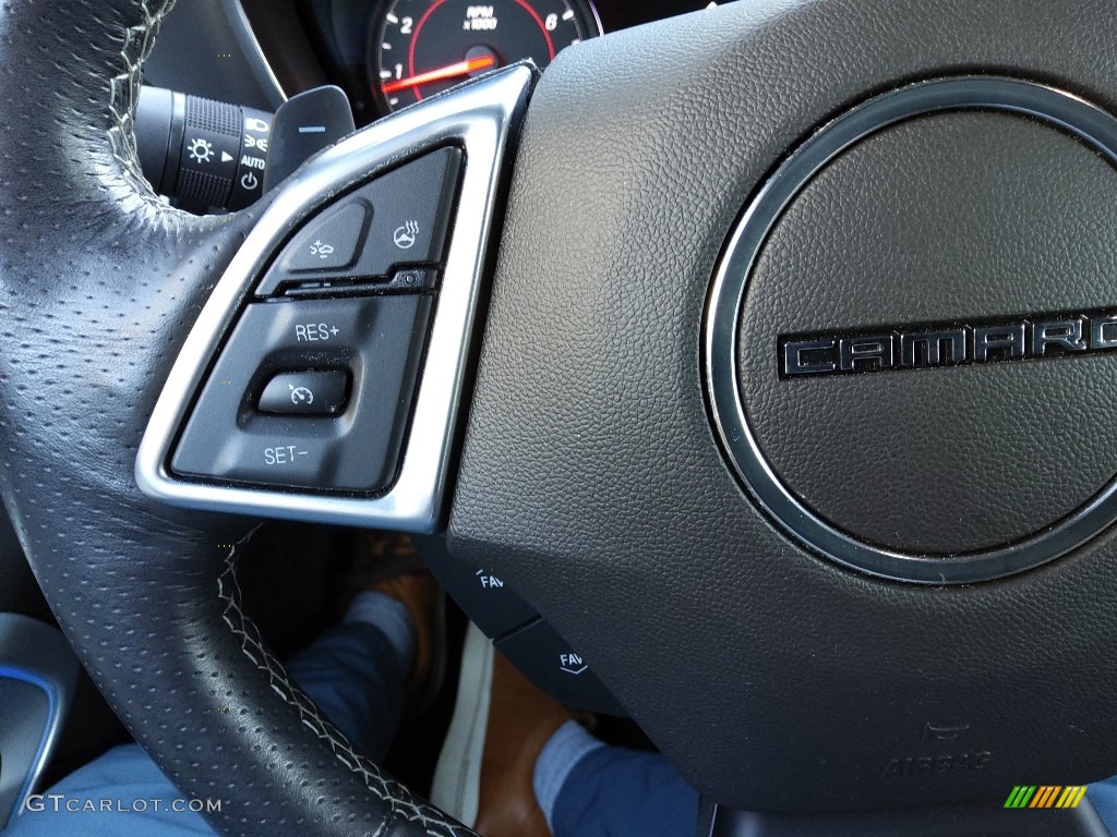 2019 Chevrolet Camaro LT Coupe Ceramic White Steering Wheel Photo #144895312