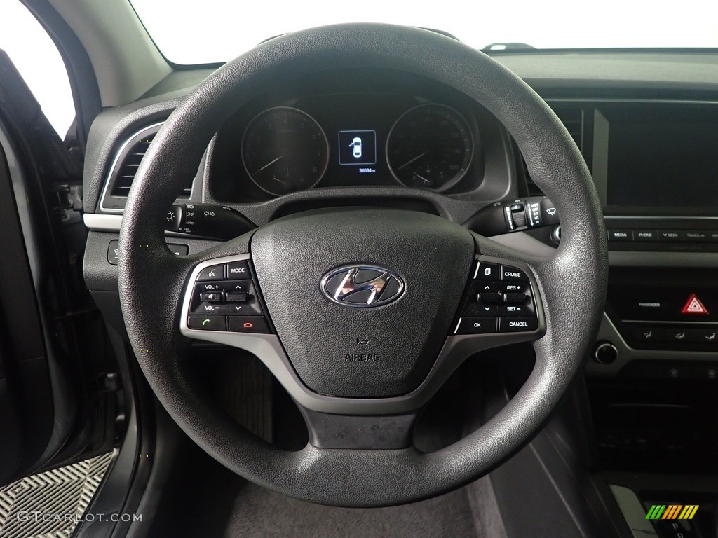 2018 Elantra SEL - Galactic Gray / Black photo #25