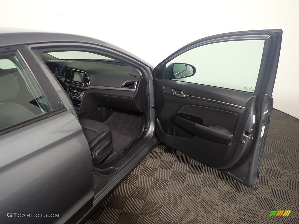 2018 Elantra SEL - Galactic Gray / Black photo #36