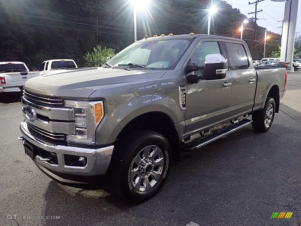 2019 F250 Super Duty Lariat Crew Cab 4x4 - Silver Spruce / Black photo #5