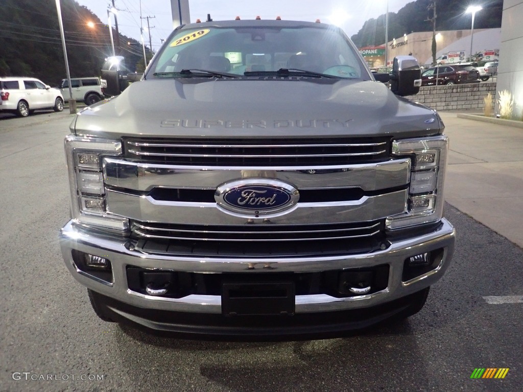 2019 F250 Super Duty Lariat Crew Cab 4x4 - Silver Spruce / Black photo #6