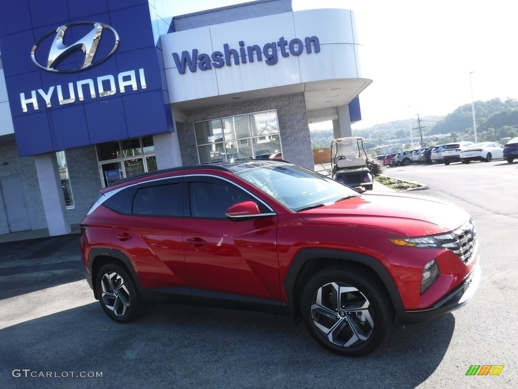 2022 Tucson Limited AWD - Calypso Red / Black photo #2