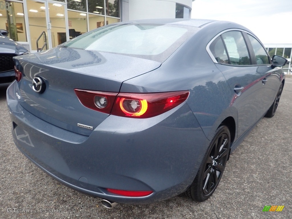 2022 Mazda3 Carbon Edition Sedan - Polymetal Gray Metallic / Red photo #2