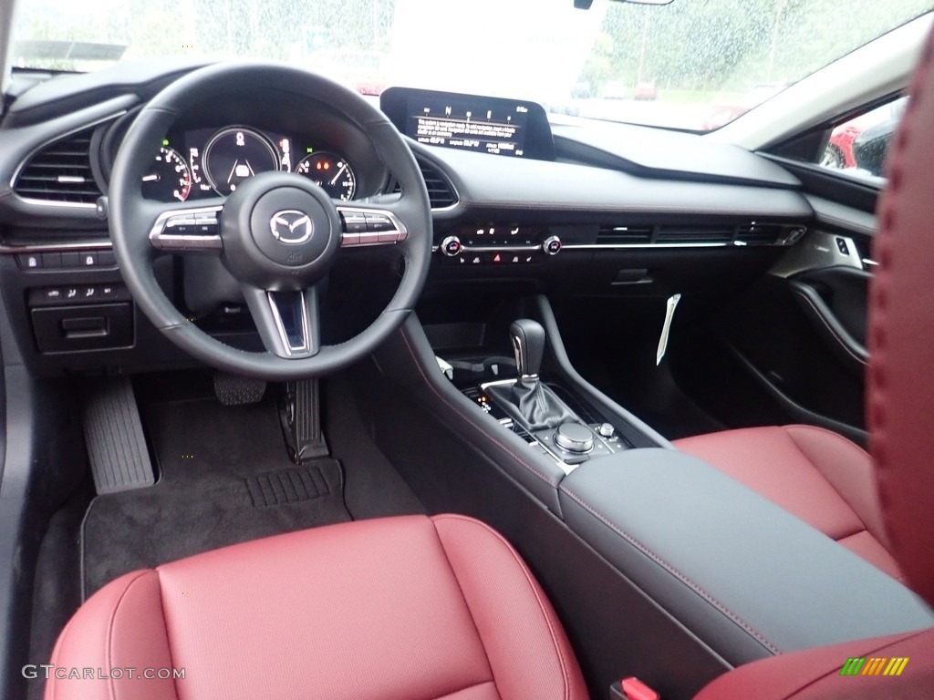 Red Interior 2022 Mazda Mazda3 Carbon Edition Sedan Photo #144898123
