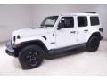 2021 Bright White Jeep Wrangler Unlimited Sahara Altitude 4x4  photo #3