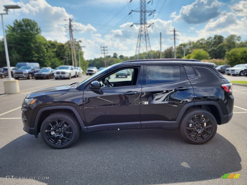Diamond Black Crystal Pearl 2022 Jeep Compass Altitude 4x4 Exterior Photo #144898522