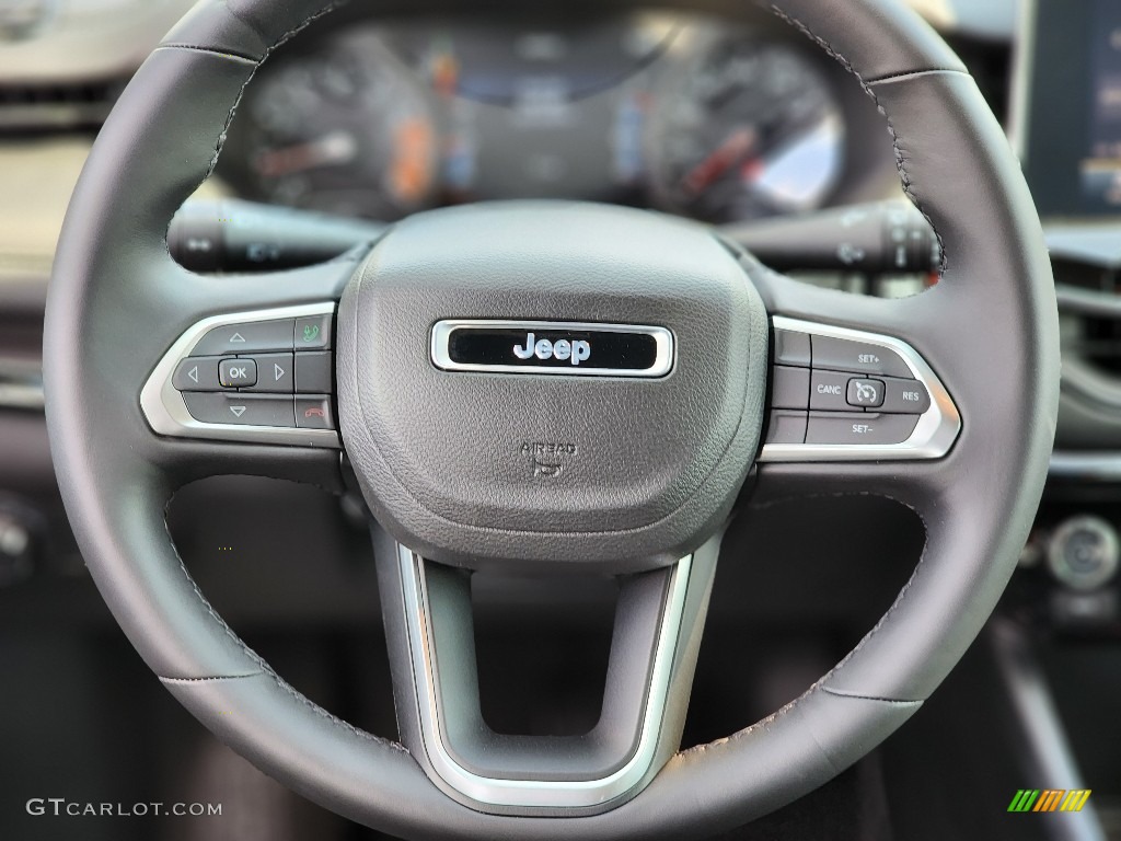 2022 Jeep Compass Altitude 4x4 Black Steering Wheel Photo #144898642